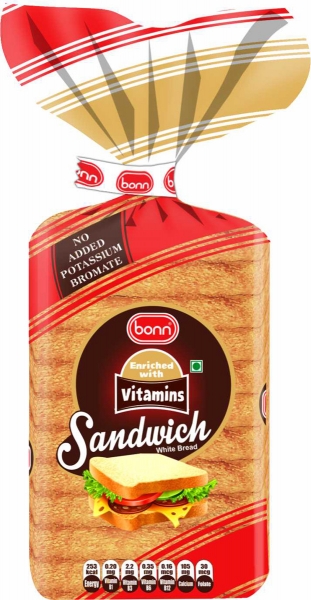 SANDWICH WHITE BREAD 400GM PLASTIC WRAPPER